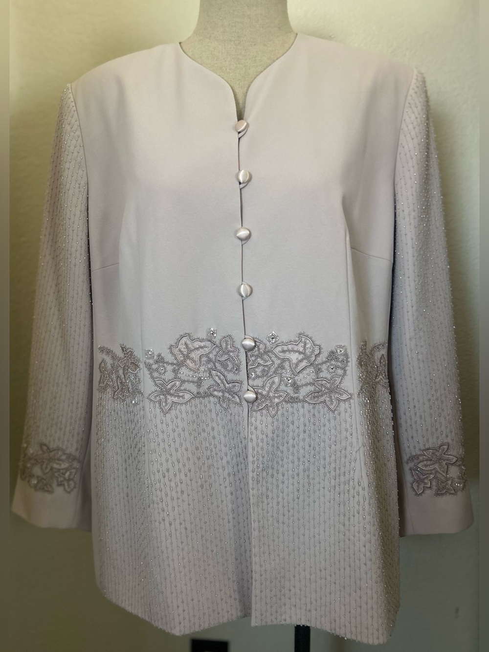 Embellished Light Blush Beaded Jacket